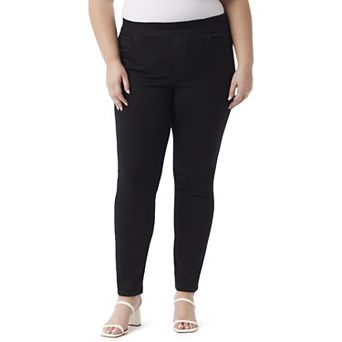 Plus Size Gloria Vanderbilt Amanda Pull-On Straight Jeans