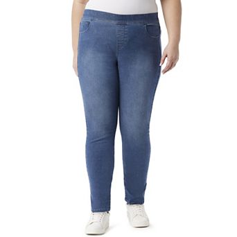 Plus Size Gloria Vanderbilt Amanda Pull-On Straight Jeans