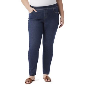 Plus Size Gloria Vanderbilt Amanda Pull-On Straight Jeans