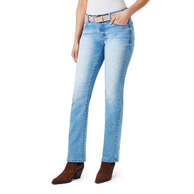 Juniors' WallFlower Luscious Curvy Insta Stretch Mid-Rise Slim Belted Bootcut