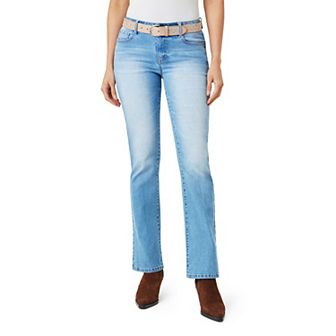 Juniors' WallFlower Luscious Curvy Insta Stretch Mid-Rise Slim Belted Bootcut