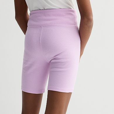 Girls 6-20 SO® High-Rise Ribbed Bike Shorts in Regular & Plus Size