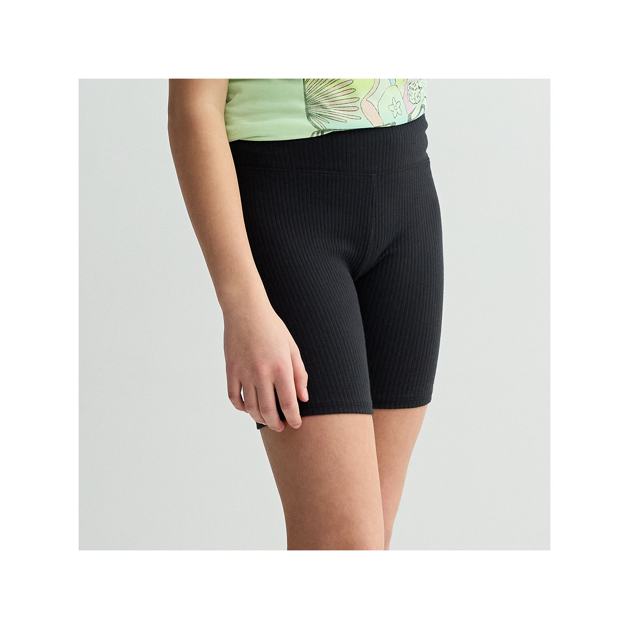 Girls 6-20 SO® High-Rise Ribbed Bike Shorts in Regular & Plus Size, Girls
