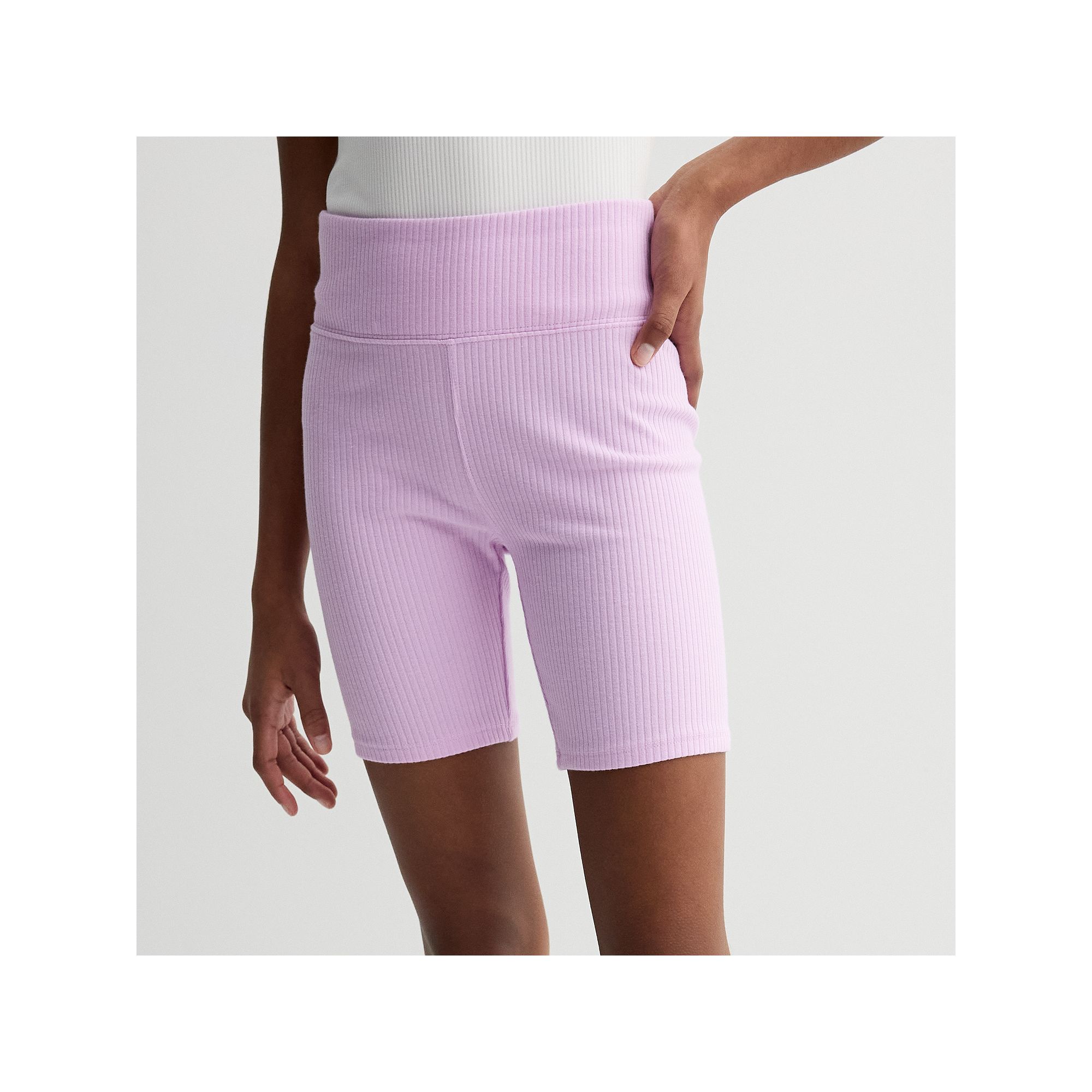 Girls 6-20 SO® High-Rise Ribbed Bike Shorts in Regular & Plus Size, Girls