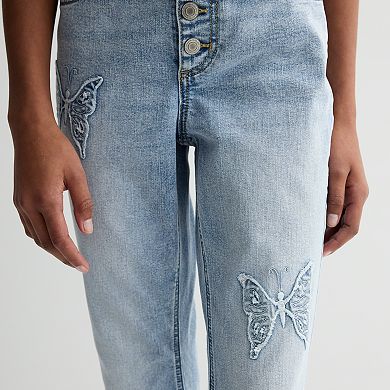 Girls 6-20 SO® Butterfly Applique Flare Jeans in Regular and Plus Size
