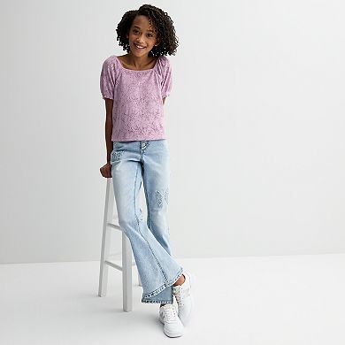 Girls 6-20 SO® Butterfly Applique Flare Jeans in Regular and Plus Size