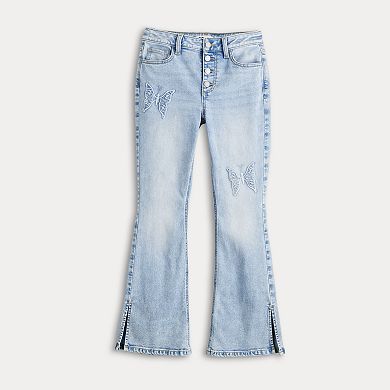 Girls 6-20 SO® Butterfly Applique Flare Jeans in Regular and Plus Size