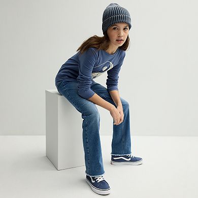 Girls 6-20 SO® Long Sleeve Graphic Baby Tee in Regular & Plus
