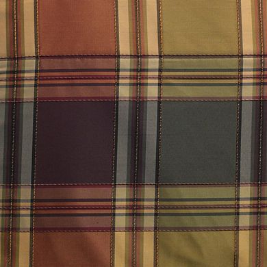 Boroughs Plaid Duchess 3" Rod Pocket Filler Valances For Windows 50" X 15" Plum