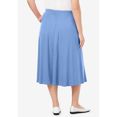 Woman Within Plus Size 7-Day Knit A-Line Skirt