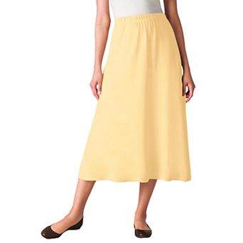 Woman Within Plus Size 7-Day Knit A-Line Skirt