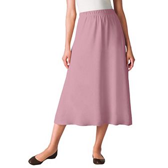 Woman Within Plus Size 7-Day Knit A-Line Skirt