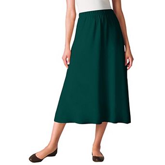 Woman Within Plus Size Petite 7-Day Knit A-Line Skirt