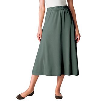 Woman Within Plus Size 7-Day Knit A-Line Skirt