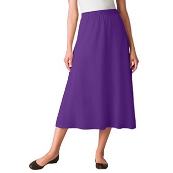 Woman Within Plus Size 7-Day Knit A-Line Skirt