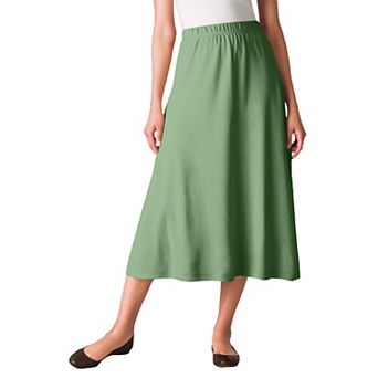 Woman Within Plus Size 7-Day Knit A-Line Skirt