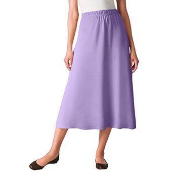 Woman Within Plus Size 7-Day Knit A-Line Skirt