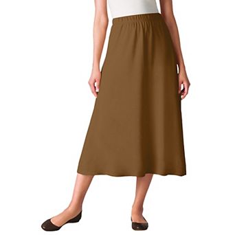 Woman Within Plus Size 7-Day Knit A-Line Skirt
