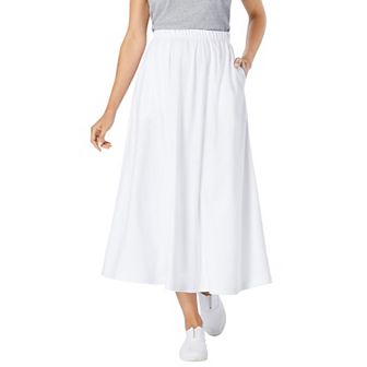 Woman Within Plus Size 7-Day Knit A-Line Skirt
