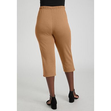 Jessica London Women's Plus Size Soft Ease Capri