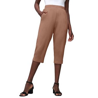 Jessica London Women's Plus Size Soft Ease Capri