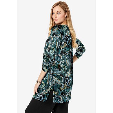 Jessica London Women's Plus Size Everyday Stretch Knit Open Front Cardigan