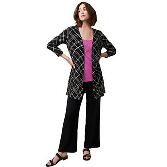 Jessica London Women's Plus Size Everyday Stretch Knit Open Front Cardigan