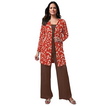 Jessica London Women's Plus Size Everyday Stretch Knit Open Front Cardigan