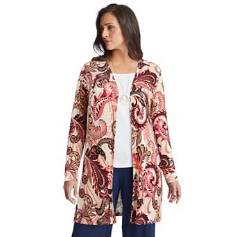Jessica London Women's Plus Size Everyday Stretch Knit Open Front Cardigan