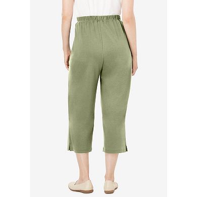 Woman Within Plus Size 7-Day Knit Capri