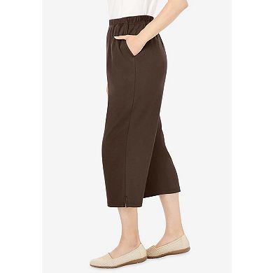 Woman Within Plus Size 7-Day Knit Capri