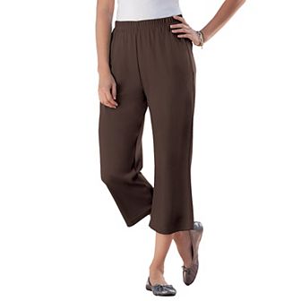 Woman Within Plus Size 7-Day Knit Capri