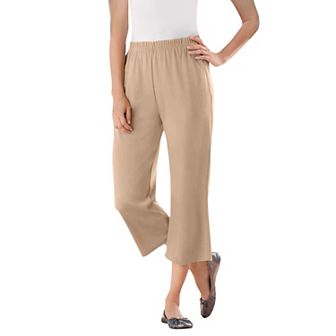 Woman Within Plus Size 7-Day Knit Capri
