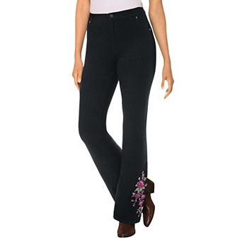 Woman Within Plus Size Stretch Denim Five-Pocket Bootcut Jeans