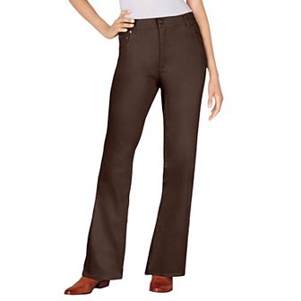Woman Within Plus Size Stretch Denim Five-Pocket Bootcut Jeans