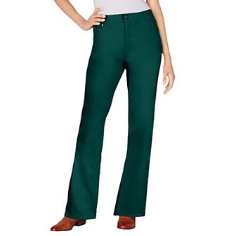Woman Within Plus Size Stretch Denim Five-Pocket Bootcut Jeans