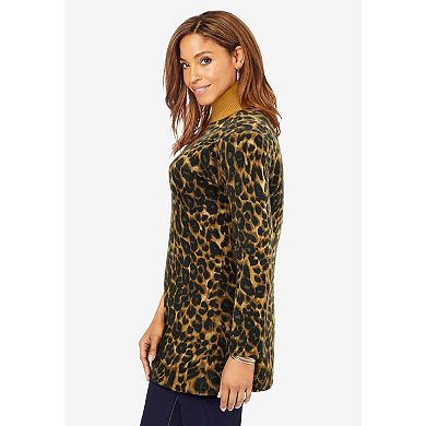 Jessica London Women's Plus Size Carefree Cashmere Turtleneck