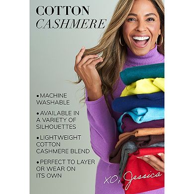 Jessica London Women's Plus Size Carefree Cashmere Turtleneck
