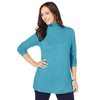 Jessica London Women's Plus Size Carefree Cashmere Turtleneck
