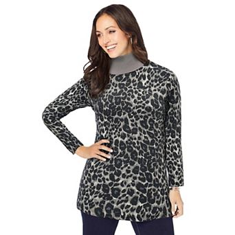 Jessica London Women's Plus Size Carefree Cashmere Turtleneck