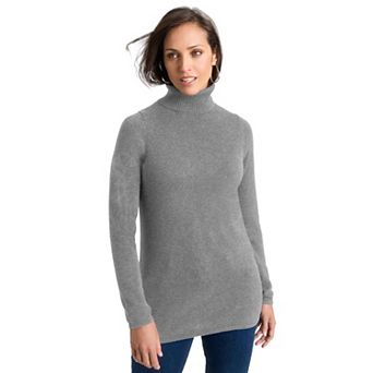 Jessica London Women's Plus Size Cotton Cashmere Turtleneck