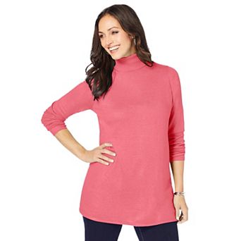 Jessica London Women's Plus Size Carefree Cashmere Turtleneck