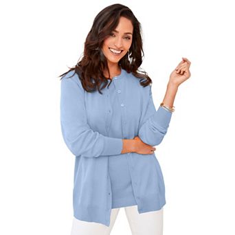 Jessica London Women's Plus Size Fine Gauge Cardigan