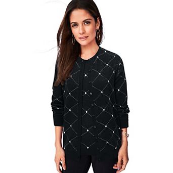 Jessica London Women's Plus Size Fine Gauge Cardigan