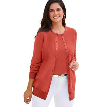 Jessica London Women's Plus Size Fine Gauge Cardigan