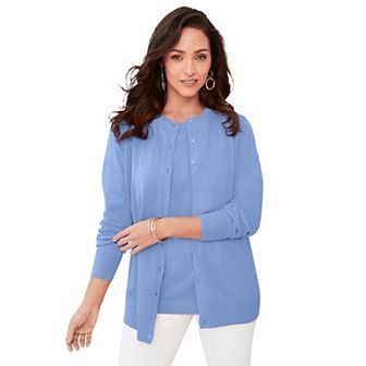 Jessica London Women's Plus Size Fine Gauge Cardigan