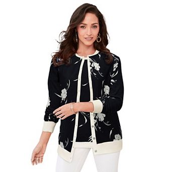 Jessica London Women's Plus Size Fine Gauge Cardigan