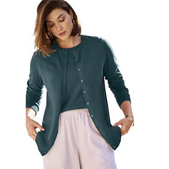 Jessica London Women's Plus Size Fine Gauge Cardigan