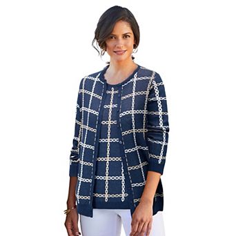 Jessica London Women's Plus Size Fine Gauge Cardigan