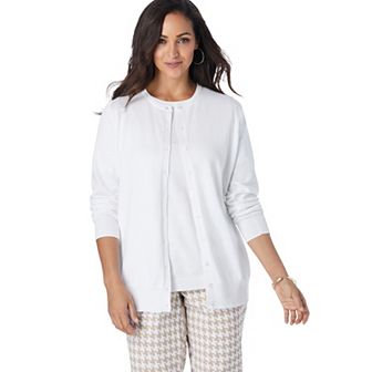 Jessica London Women's Plus Size Fine Gauge Cardigan
